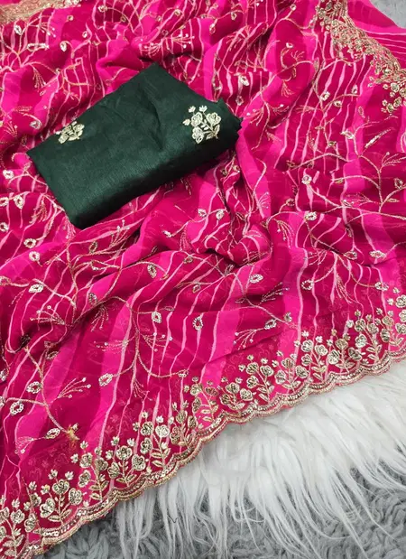 Tew Pure Georgette Lehriya Print Saree Exporters In India